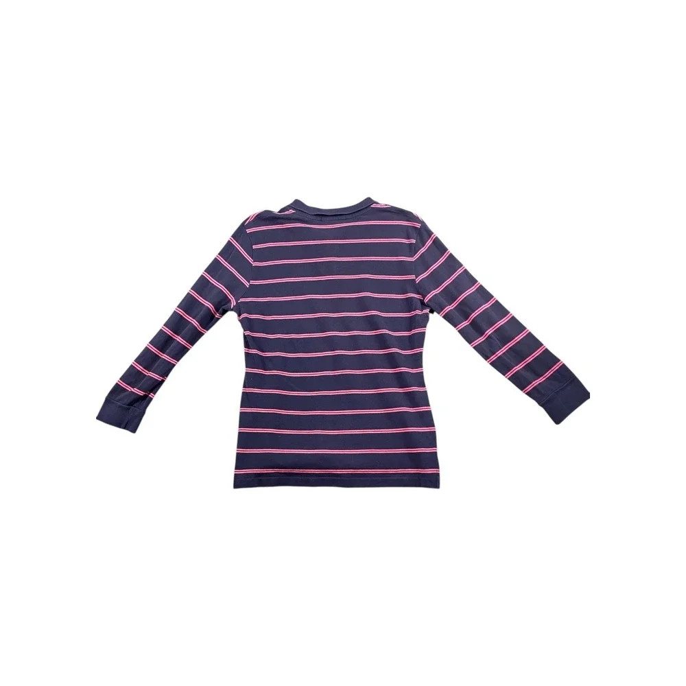 Ralph Lauren Sport The Skinny‎ Polo Long Sleeve Striped Navy Pink Mens L